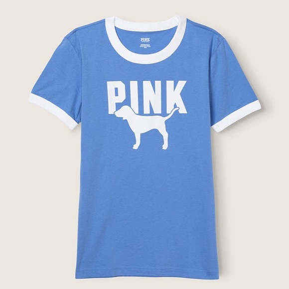 PINK Victoria's Secret Tops - 🔥VS Pink campus ringer tee sz XL NWT